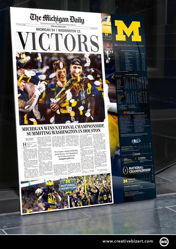 Michigan National Champions 2023 memorabilia