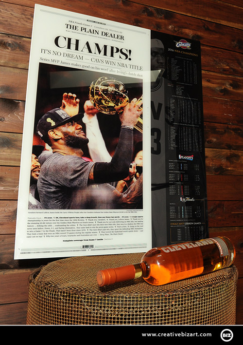 Cleveland Cavaliers Plain Dealer CHAMPS Frame