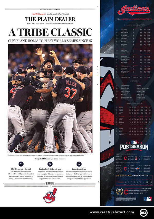 Cleveland Indians ALCS Champions Glass Wall Frame